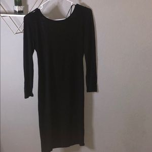 Backless black dress